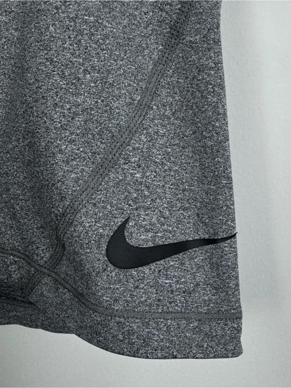 NIKE PRO | Gray Heather High-Rise Fitted Dri-Fit Shorts Women’s Size X-Large